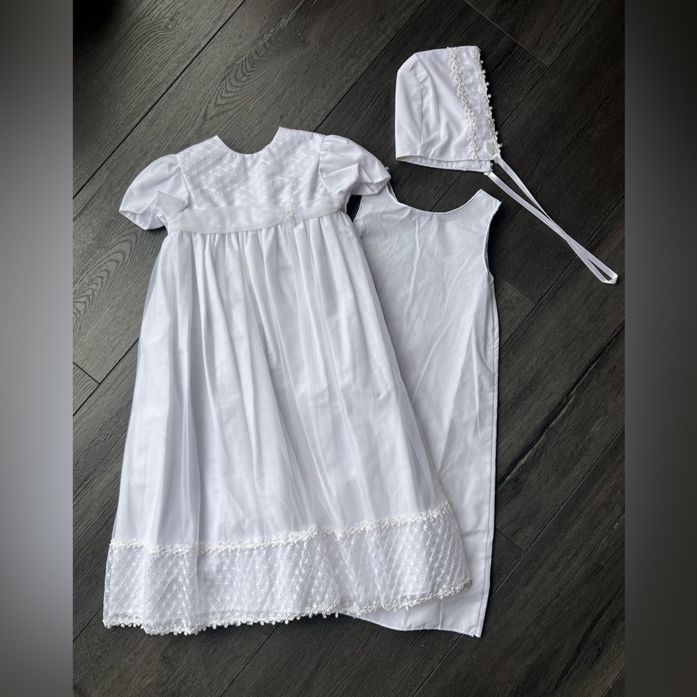 Laura Ashley Christening Gown with Bonnet